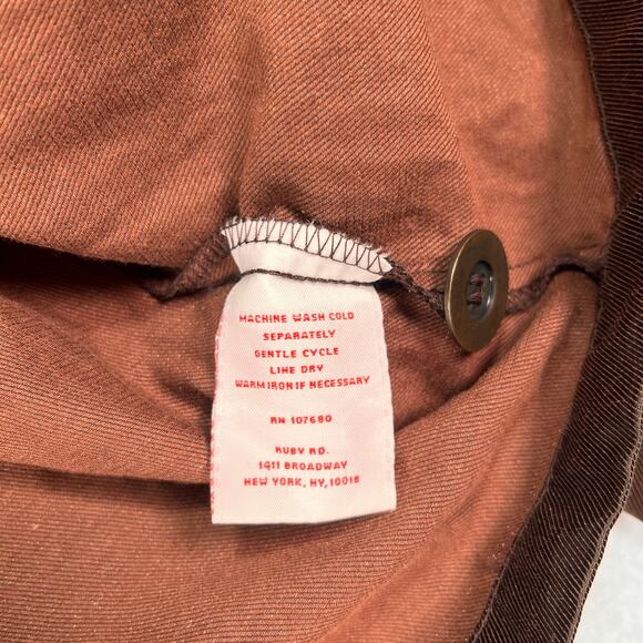 Ruby Rd. Jacket Women's 16 Metallic Brown Drawstring Waist Large Collar Pockets - Picture 7 of 10